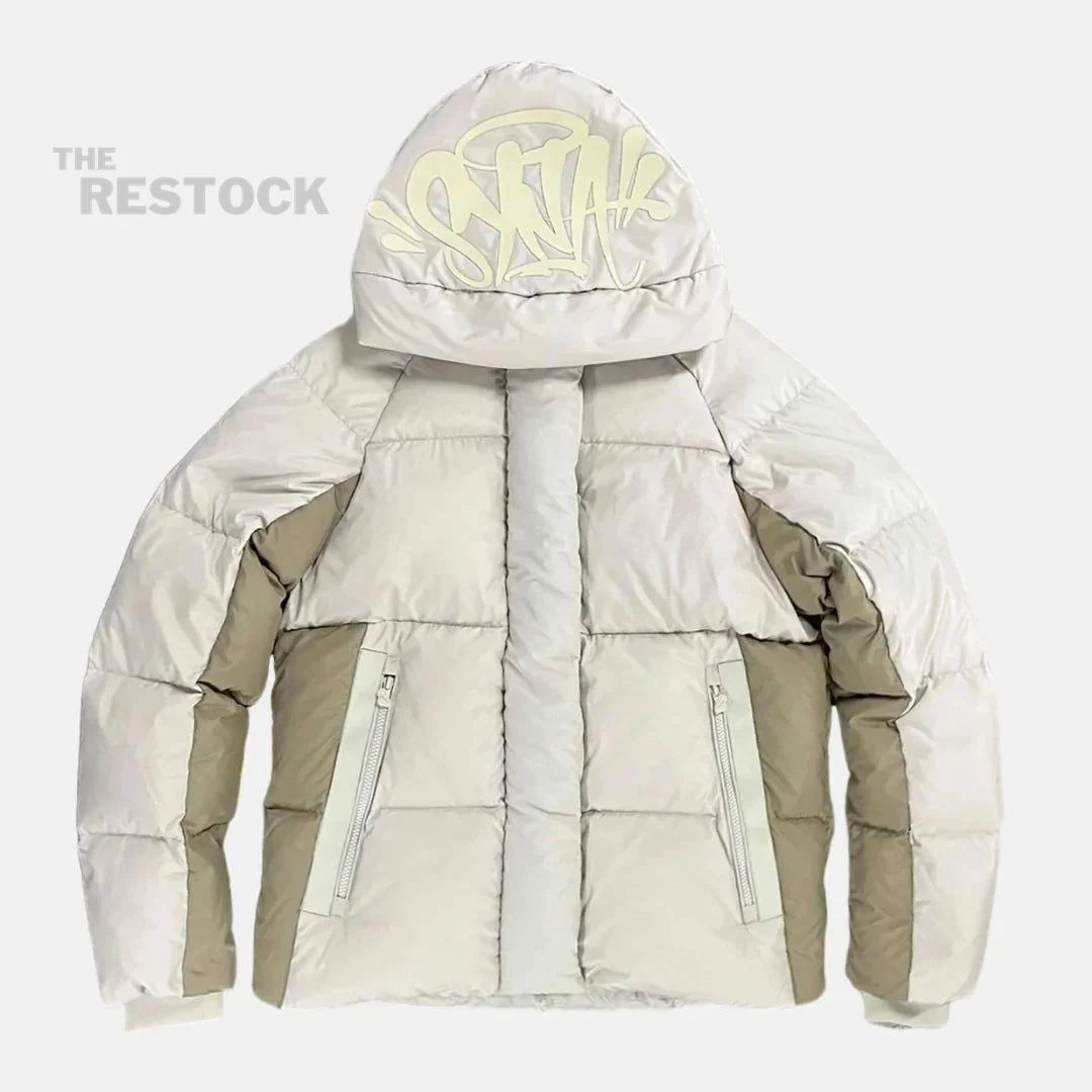 Syna World Logo Puffer Jacket - Cream