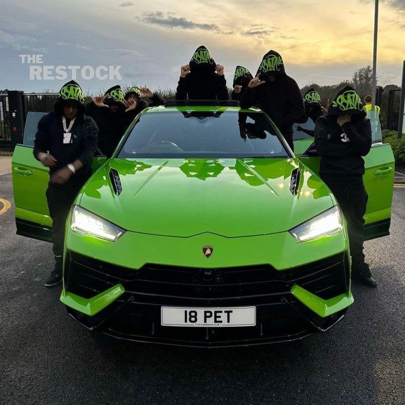 Preloved Syna World Logo Tracksuit - Black / Green