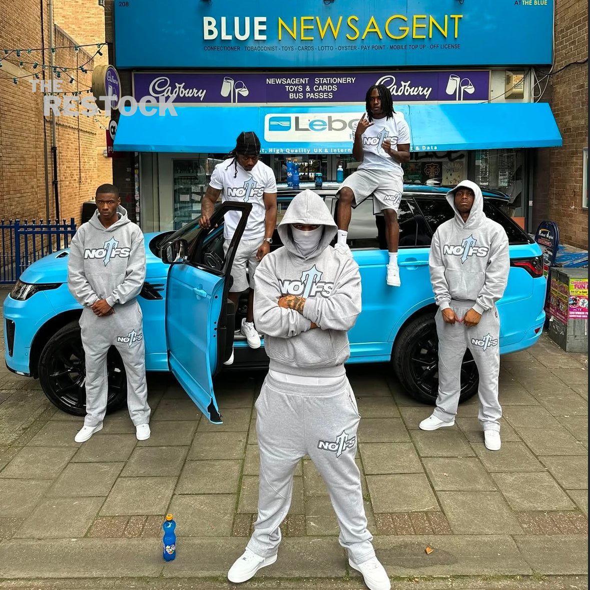 Trapstar x NOFS Hoodie - Grey / Ice Blue