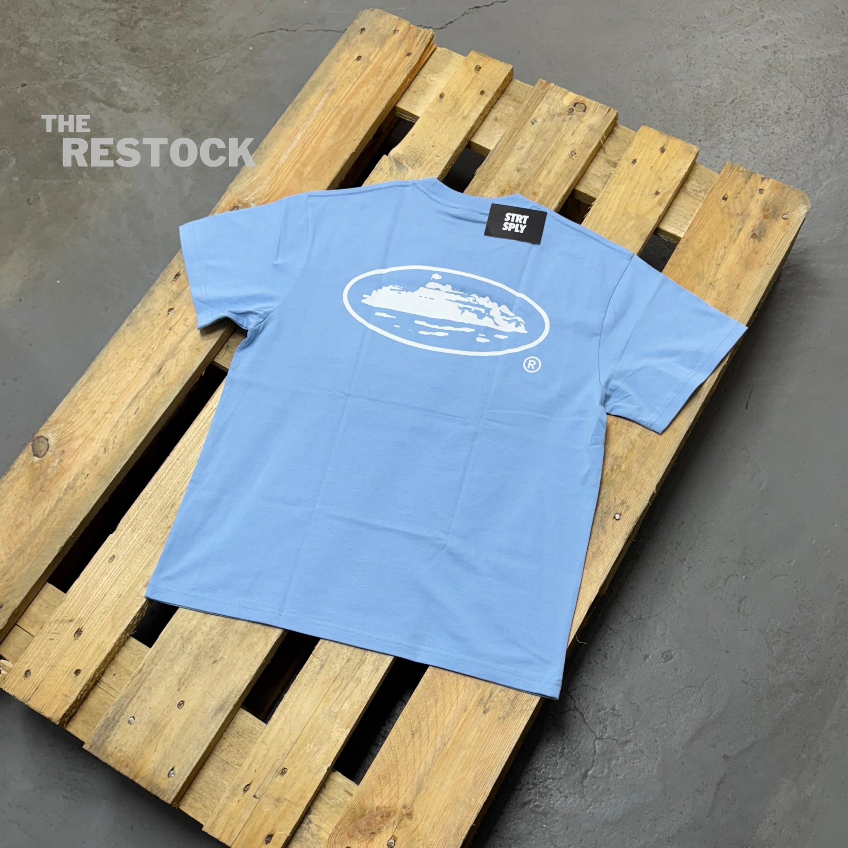 Corteiz RTW OG Island T-Shirt - Baby Blue