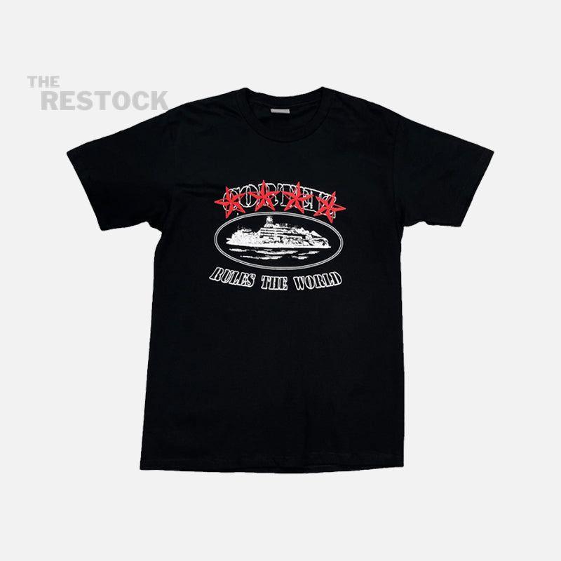 Preloved Corteiz RTW 4 Starz T-Shirt - Black / Red