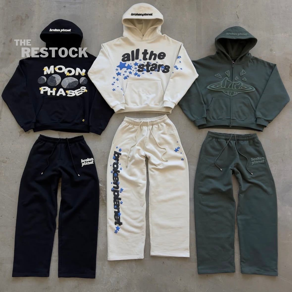 Broken Planet Zip-Up Hoodie - Emerald Green