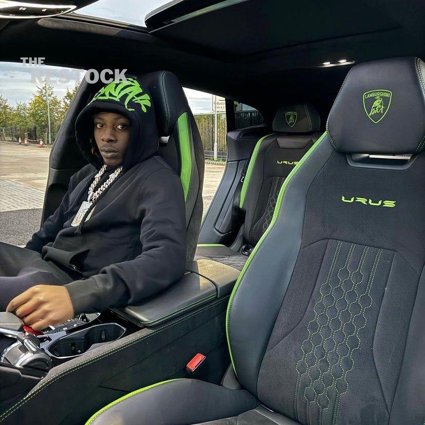 Preloved Syna World Logo Tracksuit - Black / Green