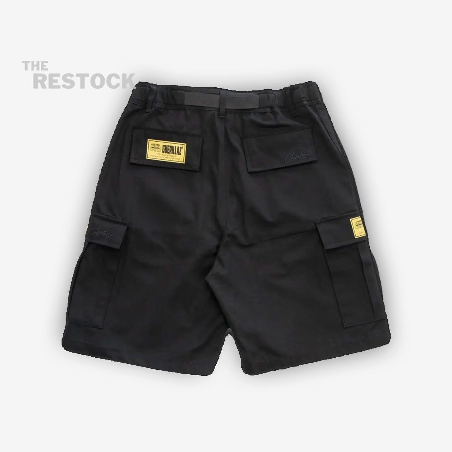 Preloved Corteiz OG Alcatraz Cargo Shorts - Triple Black