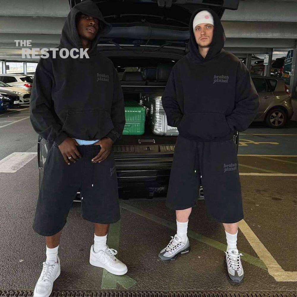 Broken Planet Basics Shorts - Washed Midnight Black