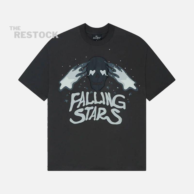 Broken Planet Falling Stars T-Shirt - Soot Black