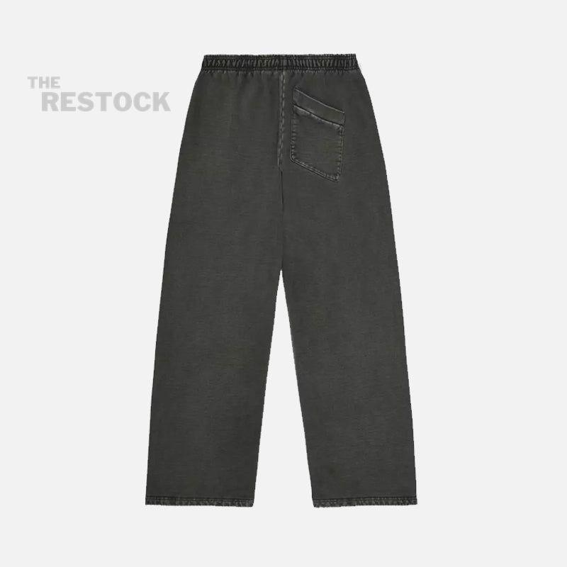 Broken Planet Basics Wide Leg Bottoms - Washed Soot Black