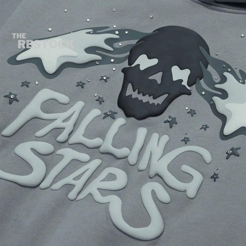 Broken Planet Falling Stars Hoodie - Dark Grey