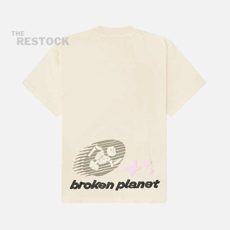 Broken Planet Cosmic Speed T Shirt - Bone White