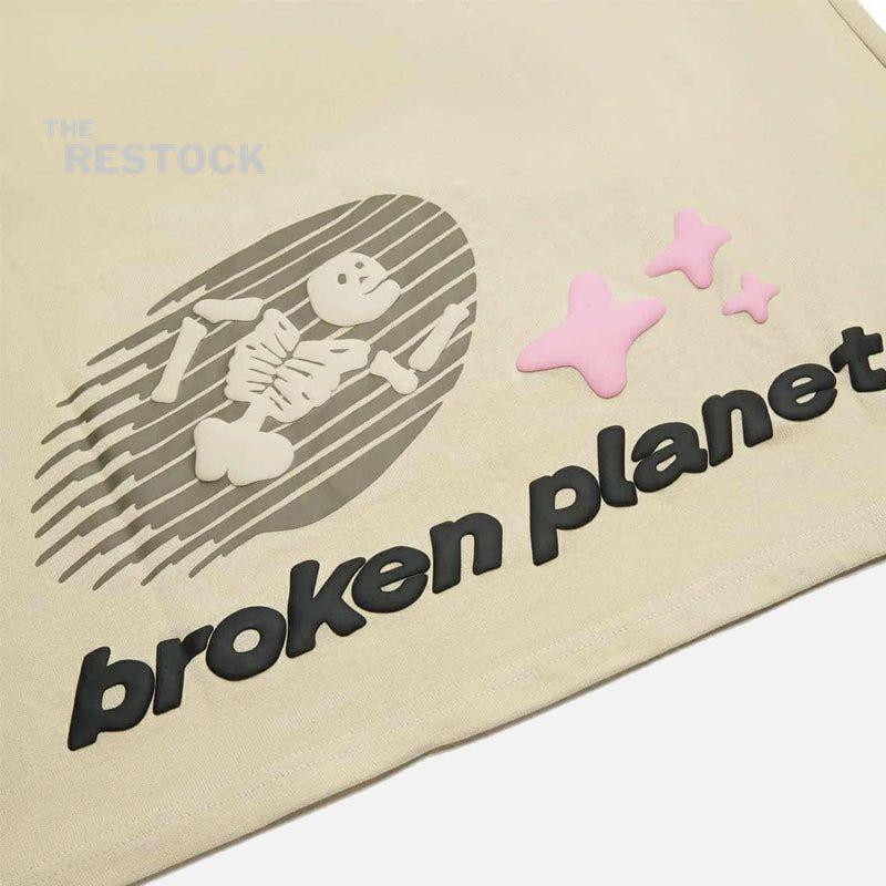 Broken Planet Cosmic Speed T Shirt - Bone White