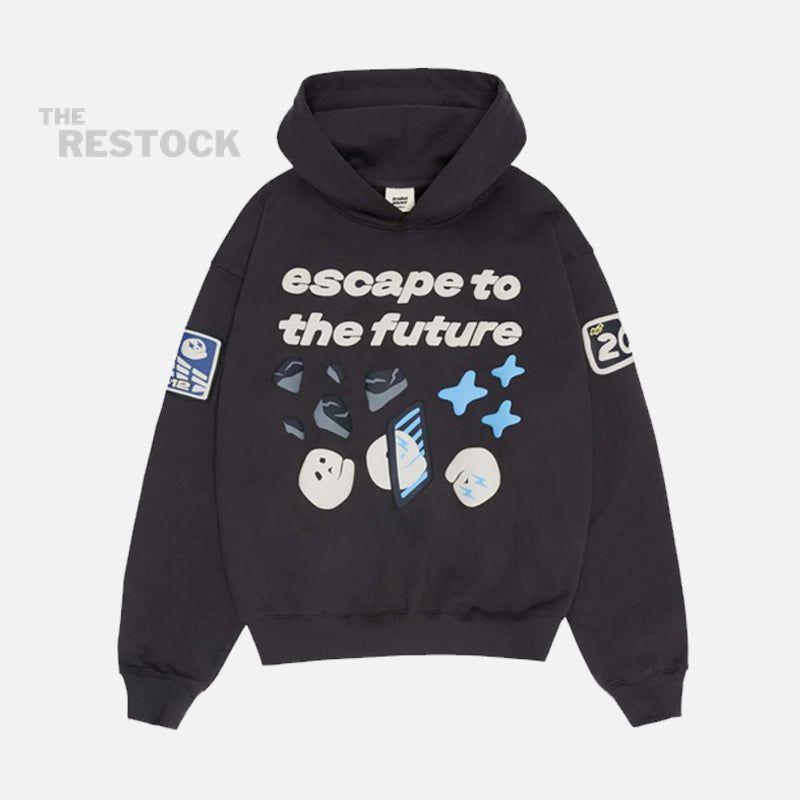 Broken Planet Escape To The Future Hoodie - Soot Black