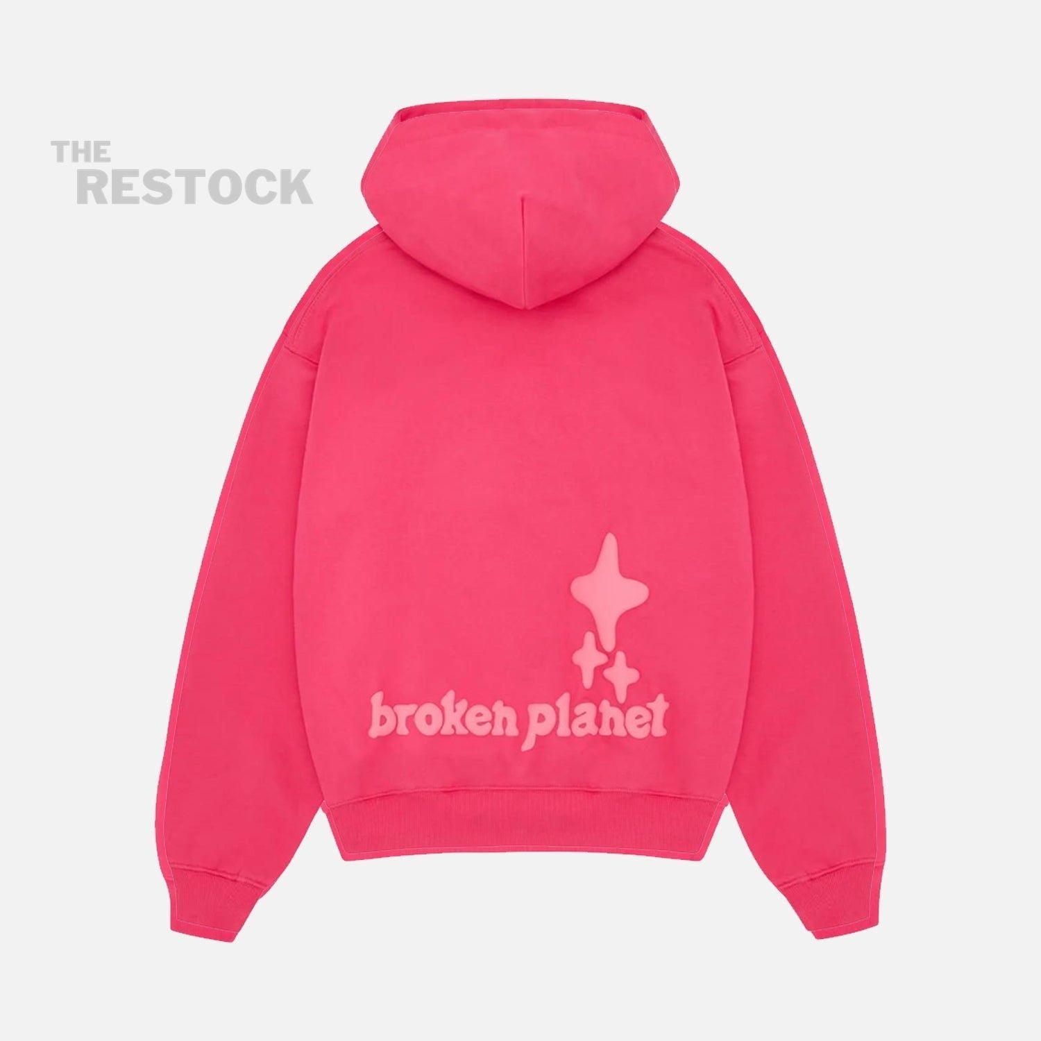 Broken Planet Market Monochrome Hoodie - Fuchshia Pink