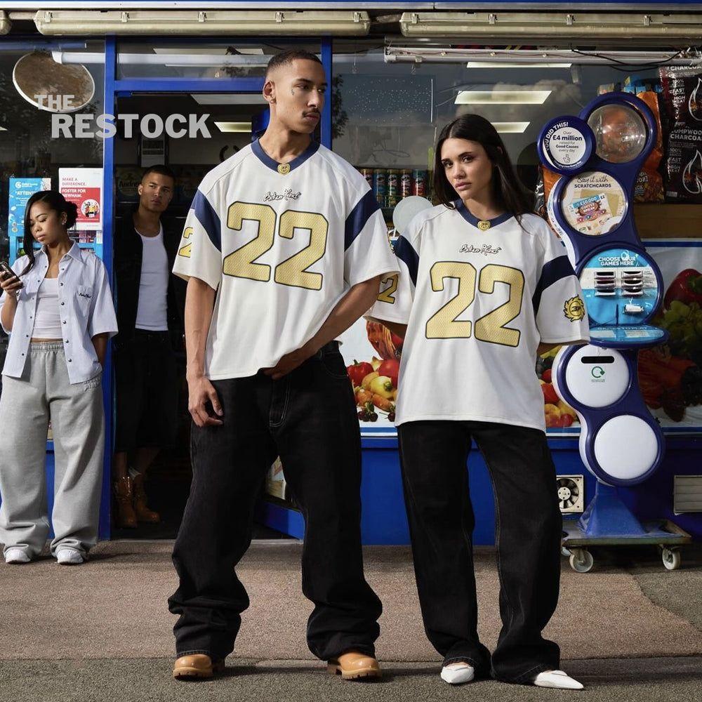 Broken Planet Football Jersey - White / Blue