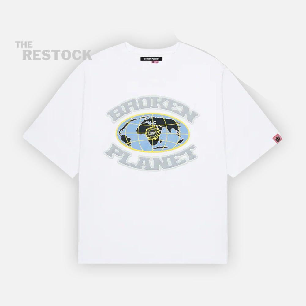 Broken Planet Grid T-Shirt - Snow White