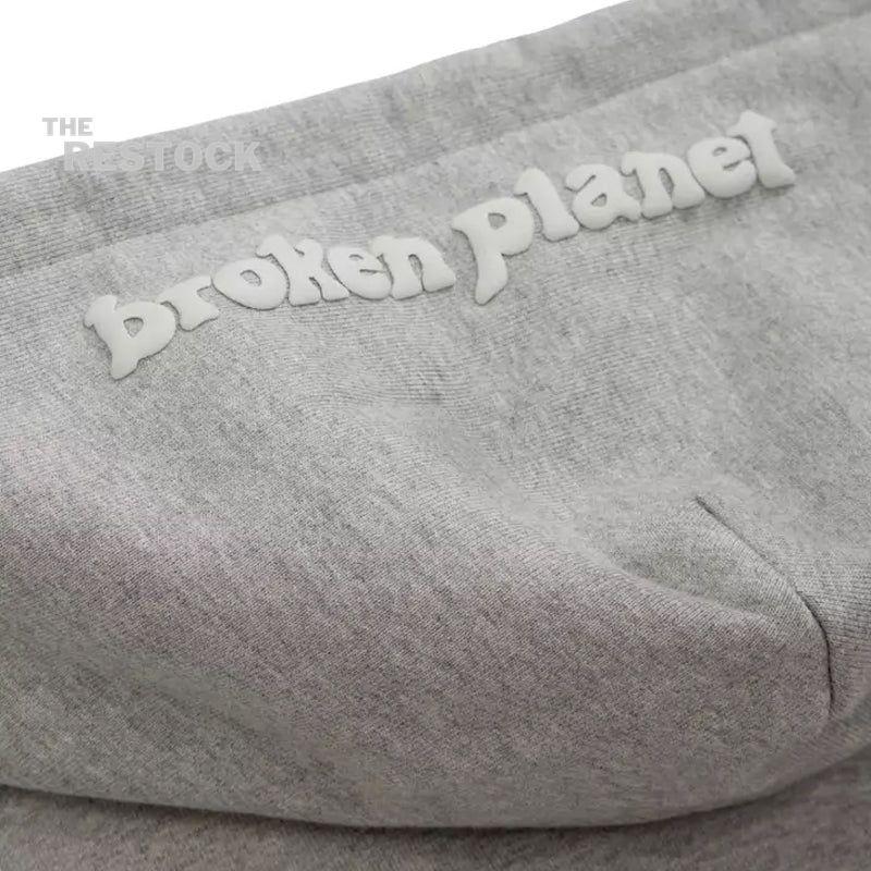 Broken Planet Zip-Up Hoodie - Heather Grey