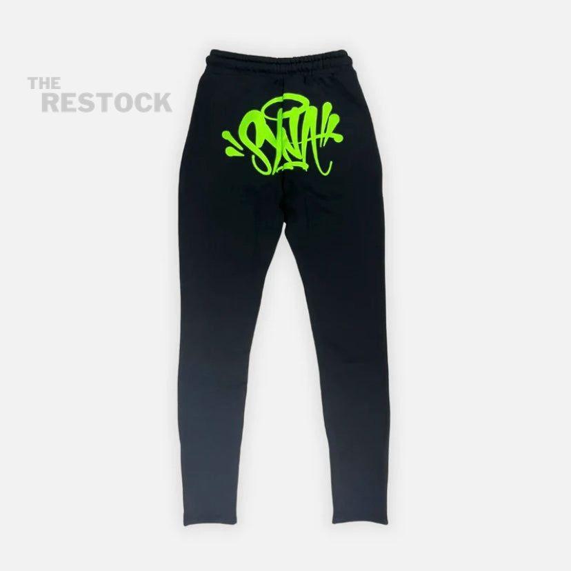 Preloved Syna World Logo Tracksuit - Black / Green