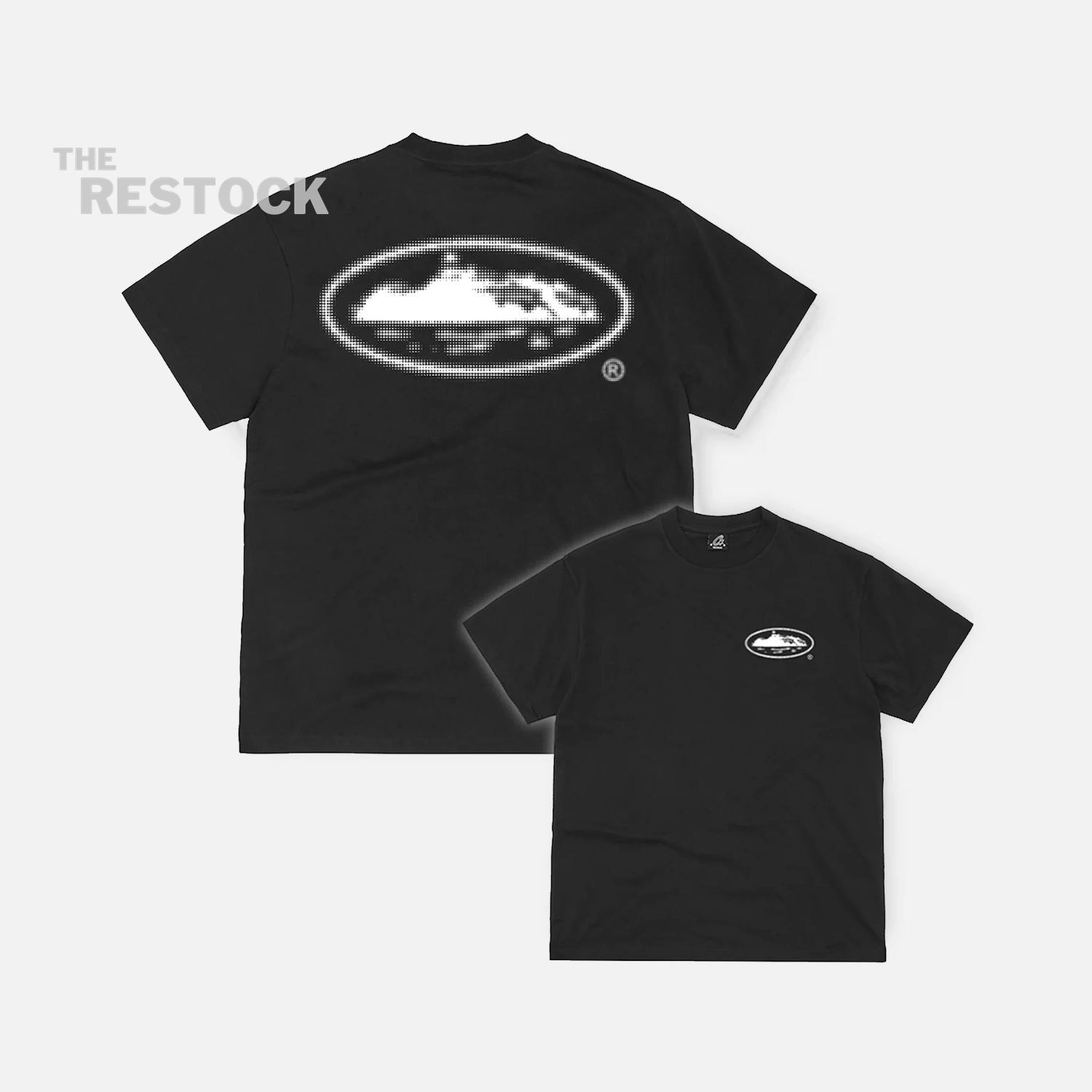 Corteiz RTW Halftone Island T-Shirt - Black / White