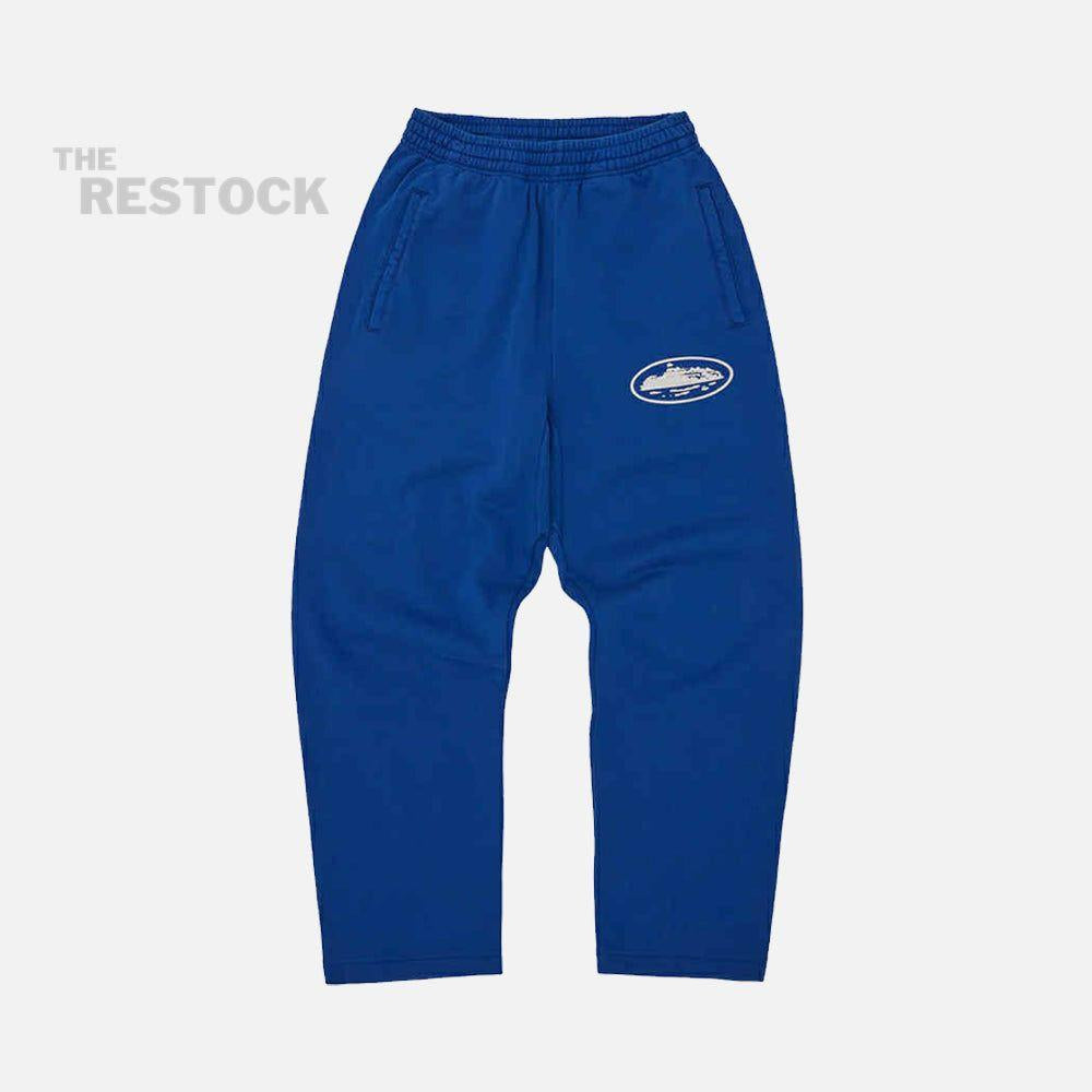 Corteiz RTW Island Puff Print Open Hem Pant - Royal Blue