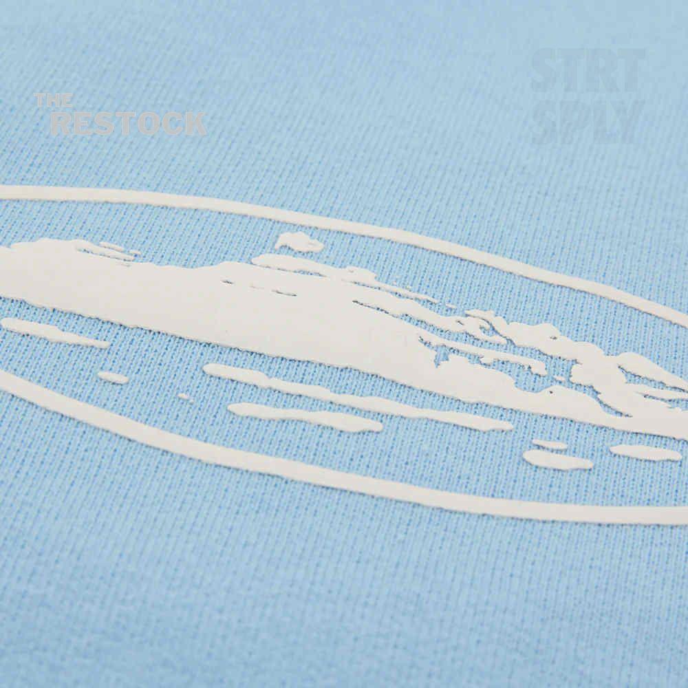 Corteiz RTW Island Puff Print Zip Hoodie - Baby Blue