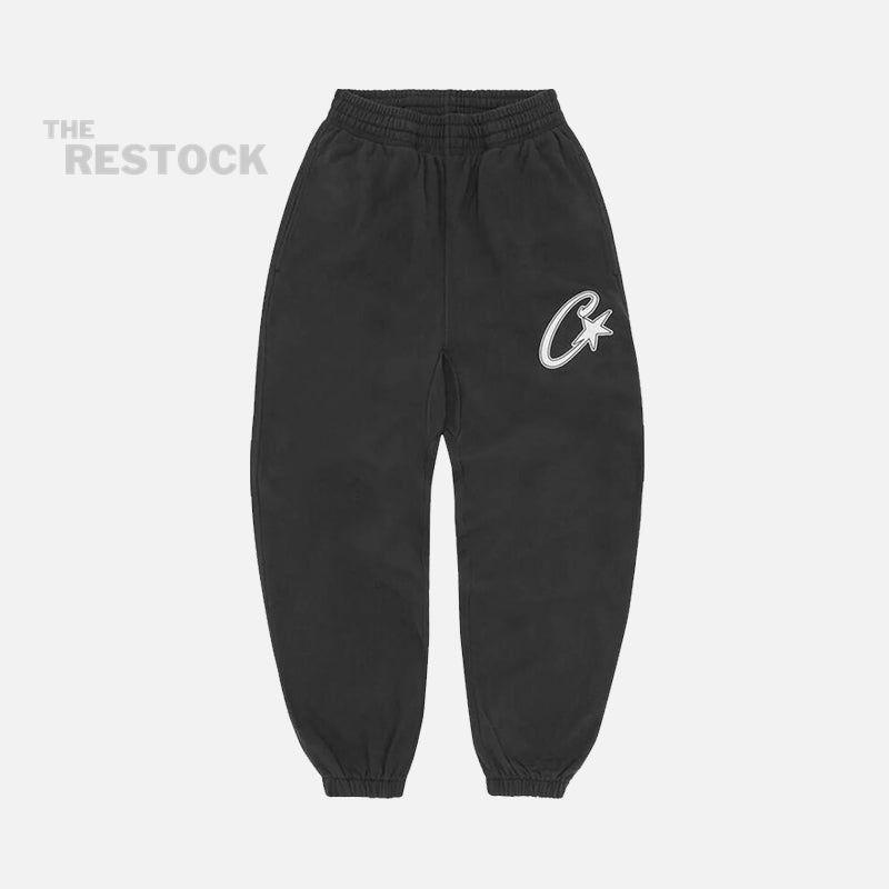 Corteiz RTW C-Star Appliqué Bottoms - Black