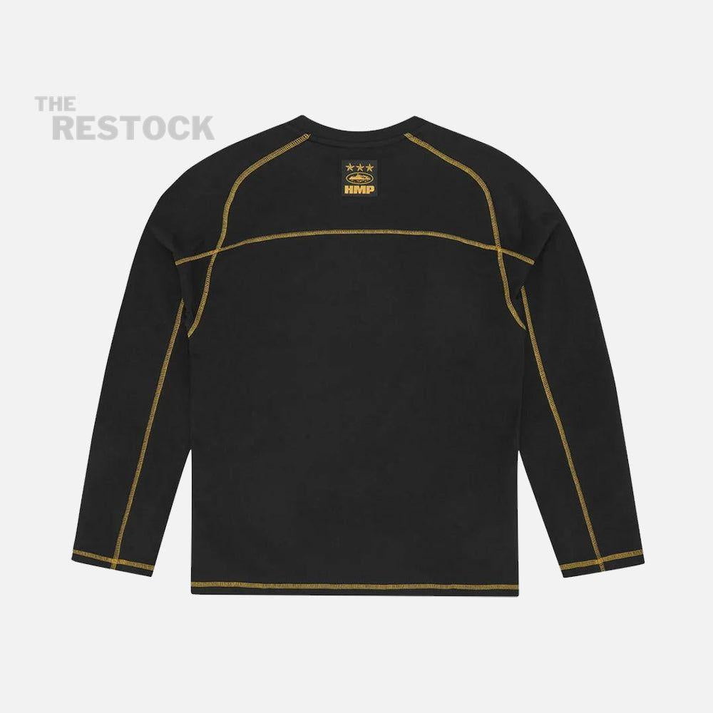 Corteiz RTW HMP Panel Heavyweight LS T-Shirt - Black / Yellow