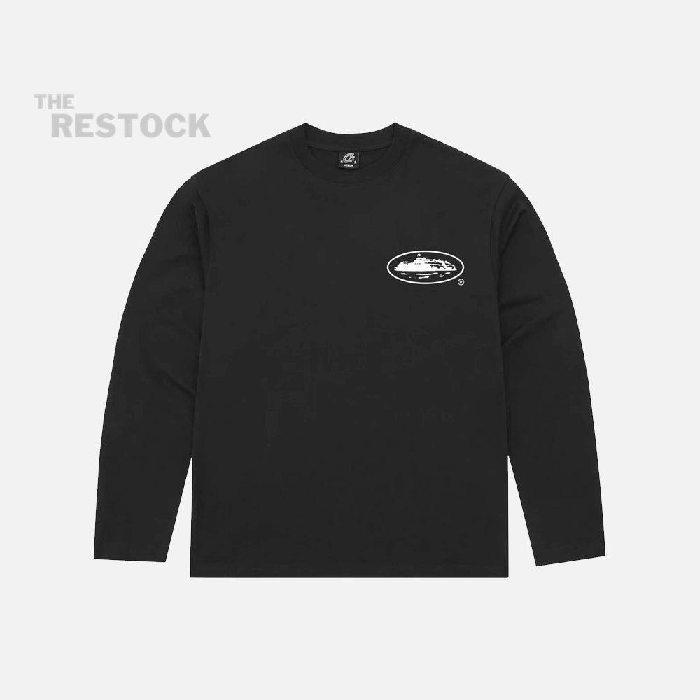Corteiz RTW OG Island Long Sleeve T-Shirt - Black / White