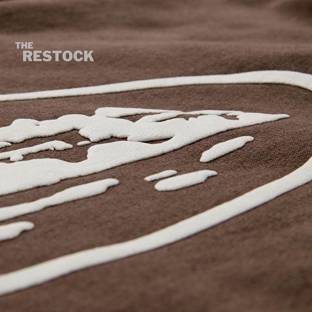 Corteiz RTW Island Puff Print Zip Hoodie - Brown