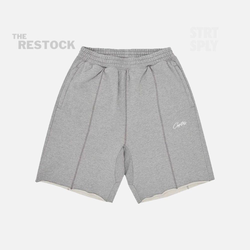 Corteiz RTW HMP Raw Hem Shorts - Heather Grey