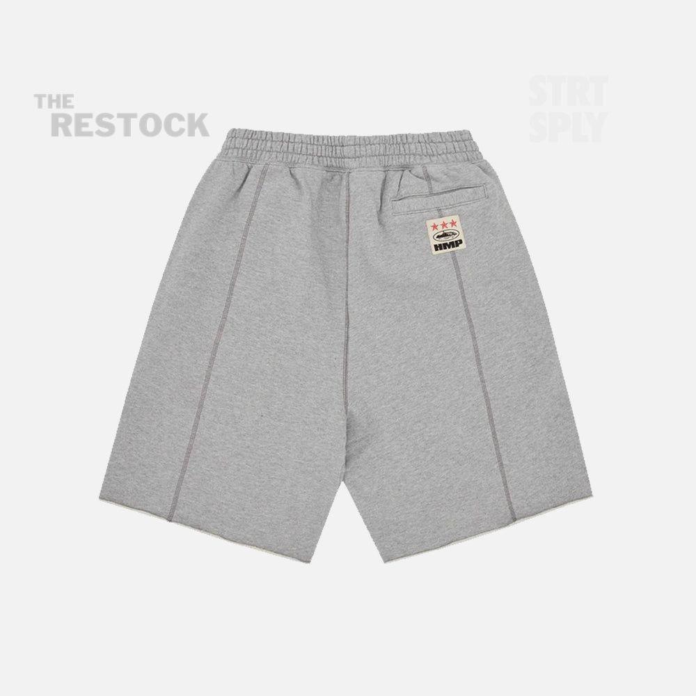 Corteiz RTW HMP Raw Hem Shorts - Heather Grey