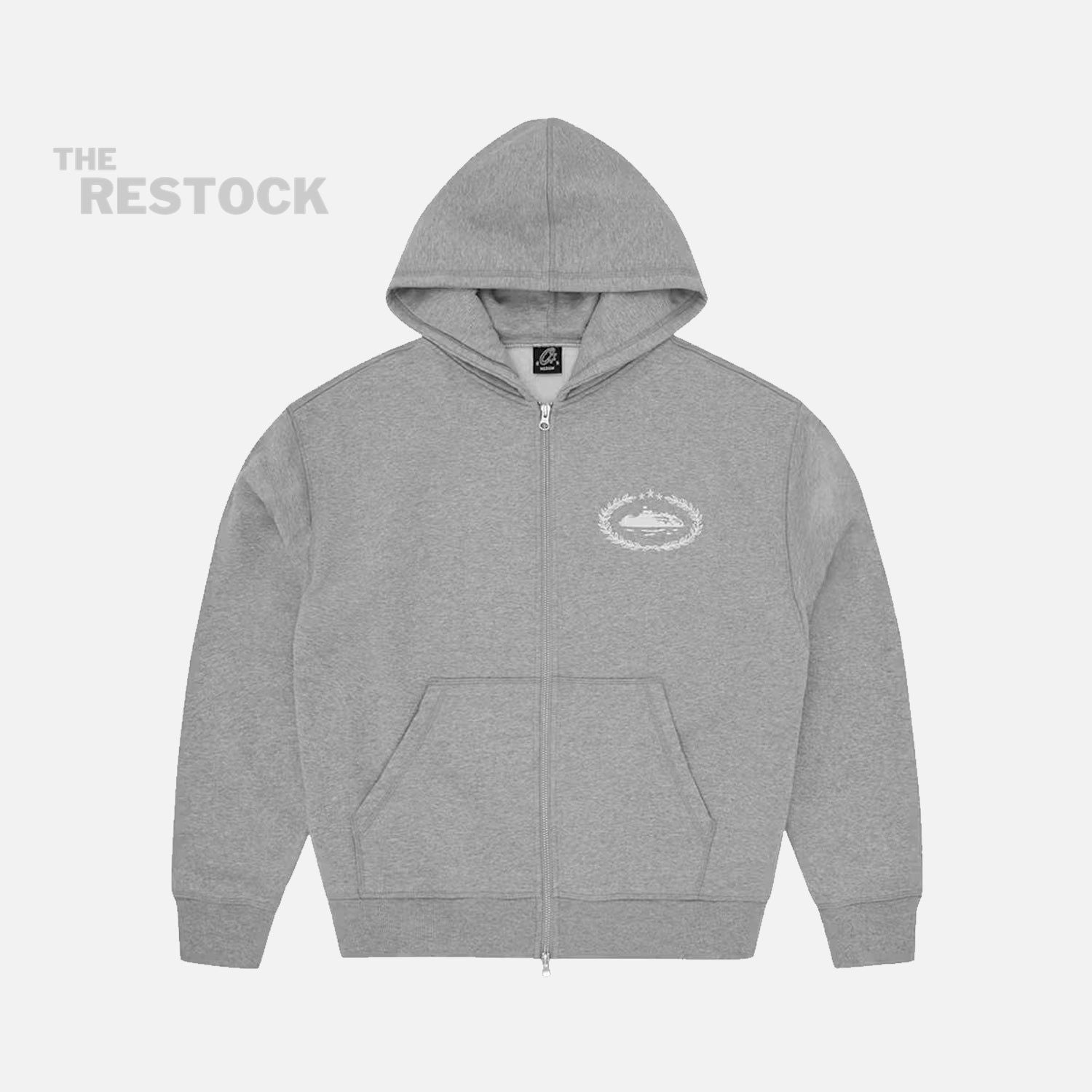 Corteiz RTW Superior Royale Zip Hoodie - Heather Grey