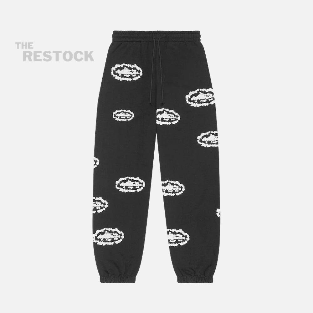 Denim Tears x Corteiz RTW Cotton Wreath Sweatpants - Black