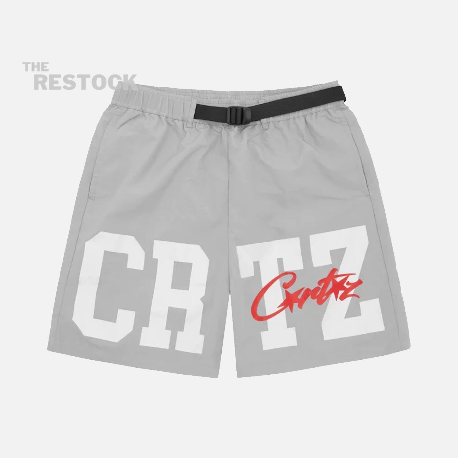 Corteiz RTW Crtz Nylon Shorts - Grey / White