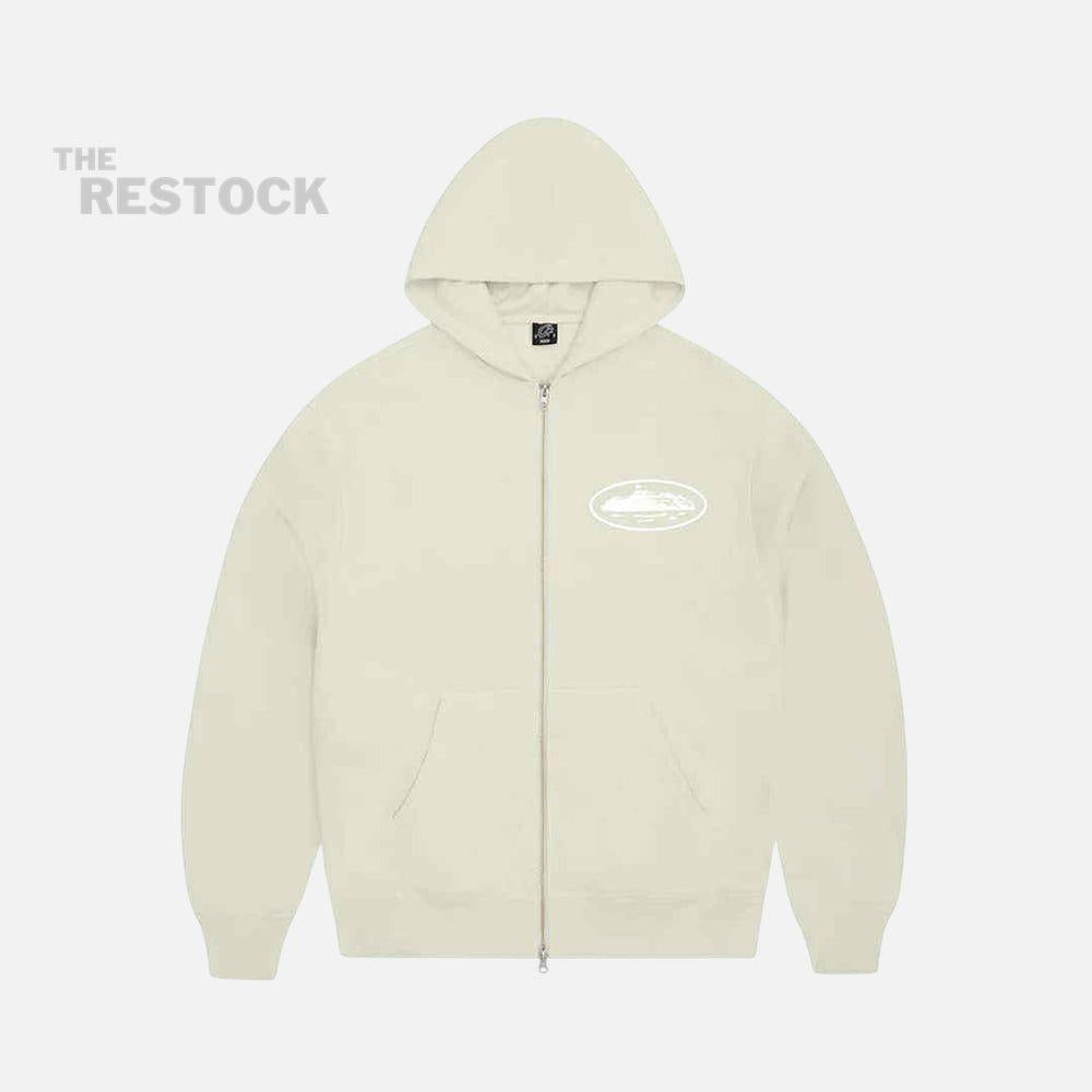 Corteiz RTW Island Puff Print Zip Hoodie - Off White