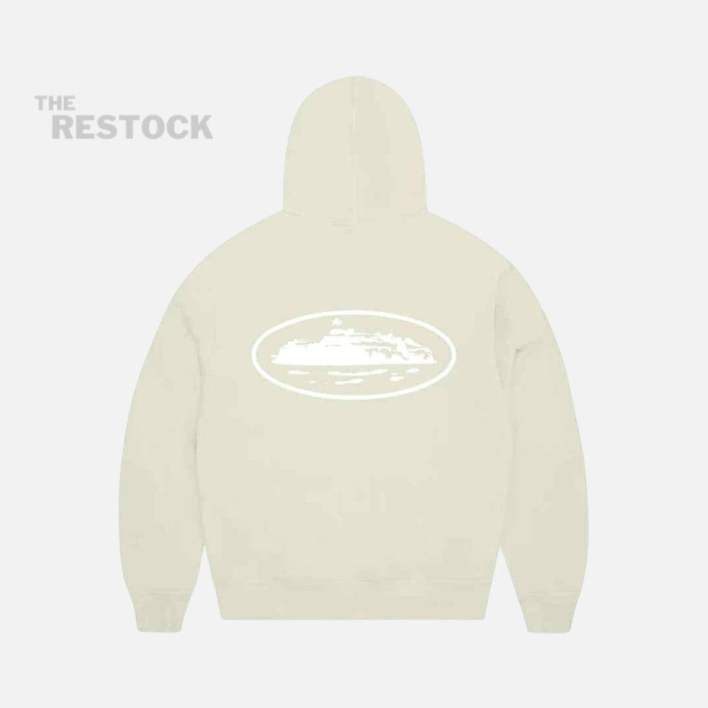 Corteiz RTW Island Puff Print Zip Hoodie - Off White