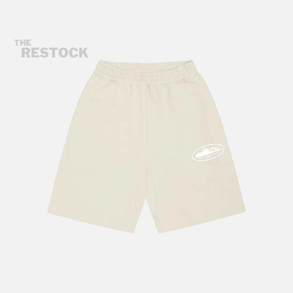 Corteiz RTW Island Puff Print Sweatshort - Off White