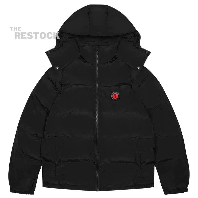 Preloved Trapstar Irongate Arch Detachable Hooded Puffer Jacket - Black / Infrared