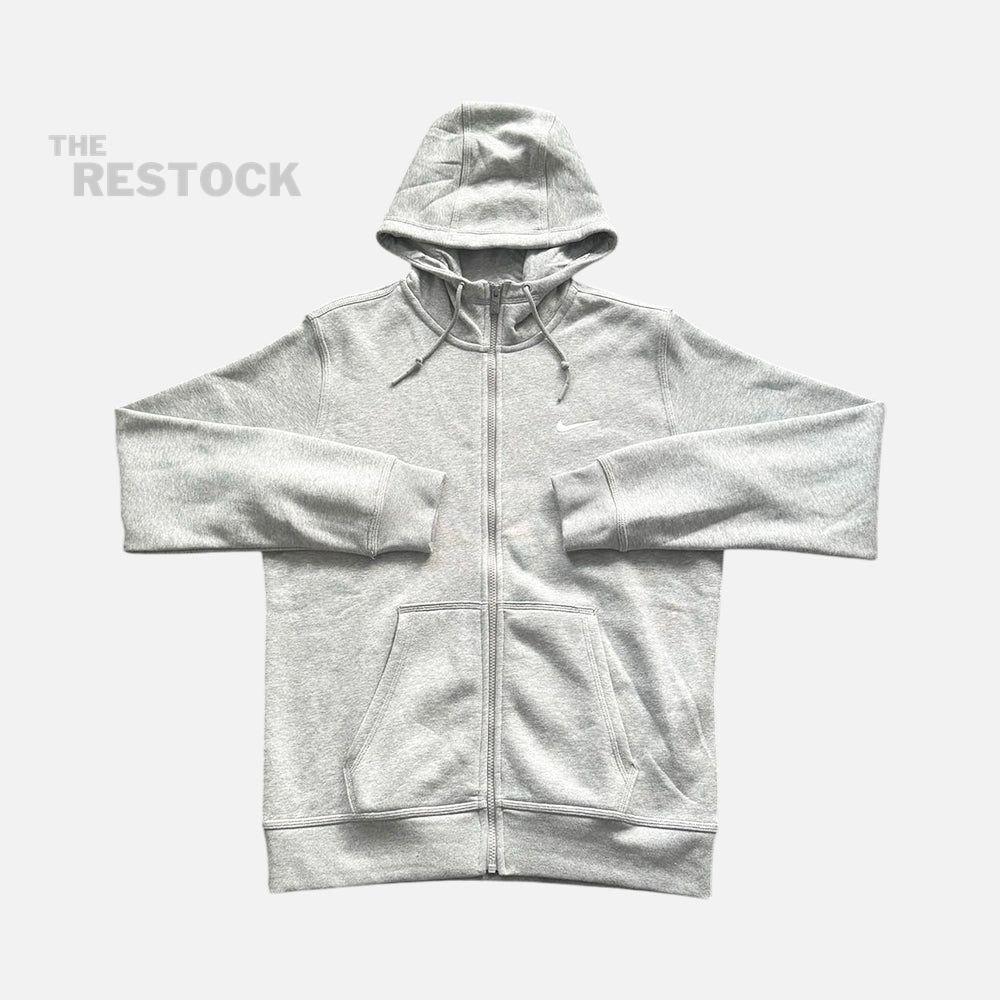 Nike Club Zip-Up Hoodie - Heather Grey