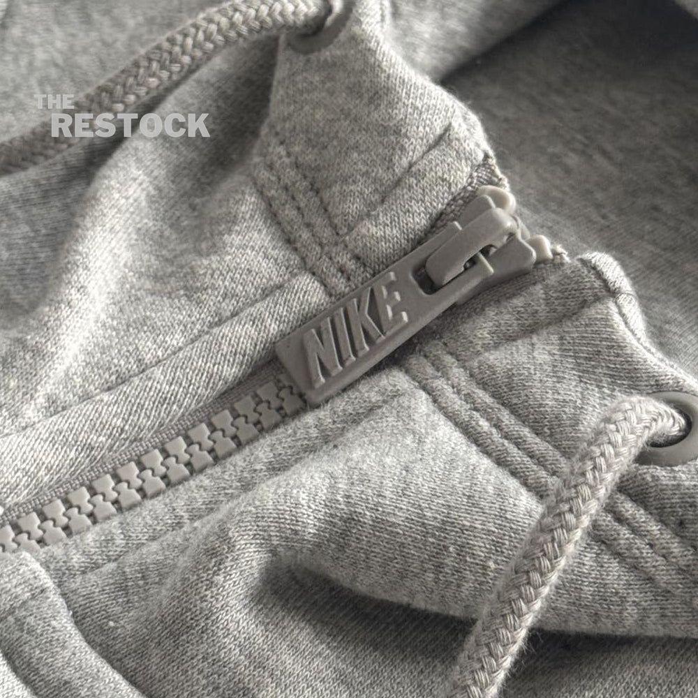 Nike Club Zip-Up Hoodie - Heather Grey