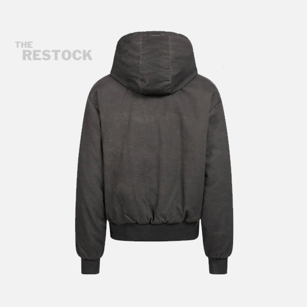 Peso Oil Washed Cotton Puffer Jacket - Black