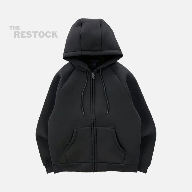 Syna World Neoprene Embossed Hoodie - Black