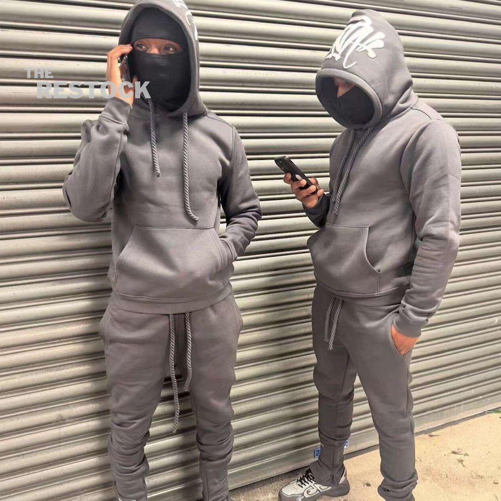 Syna World Logo Tracksuit - Dark Grey / White