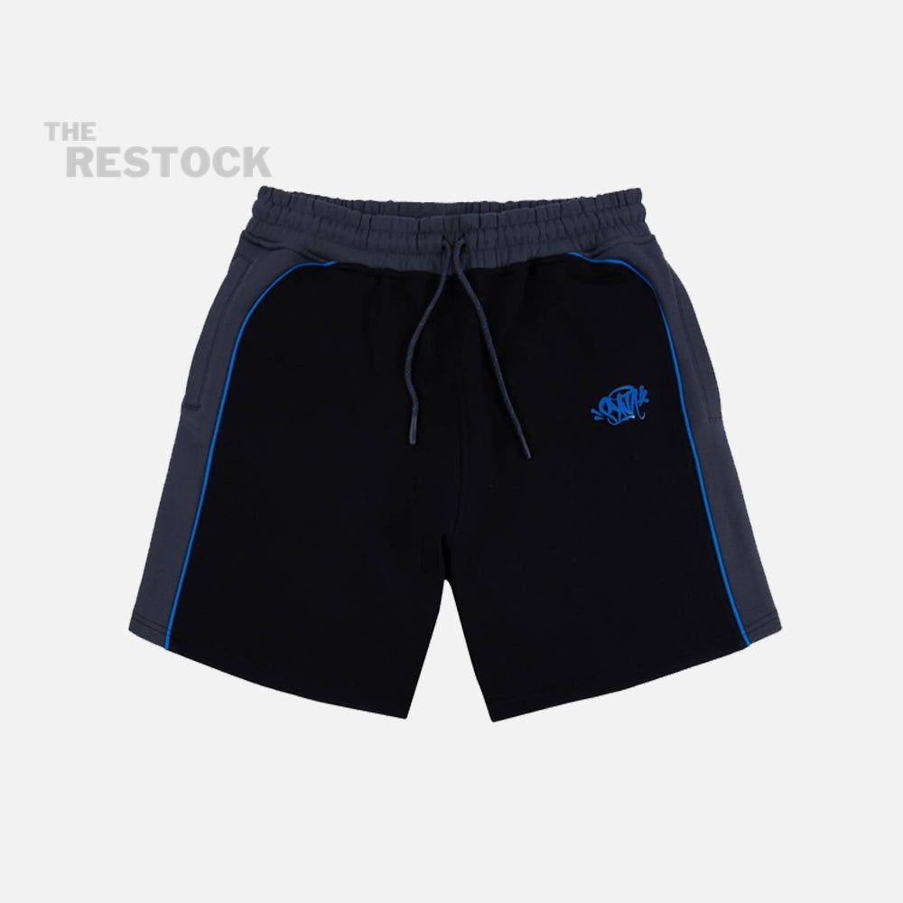 Syna World Team Pipe Shorts - Black / Cobalt Blue