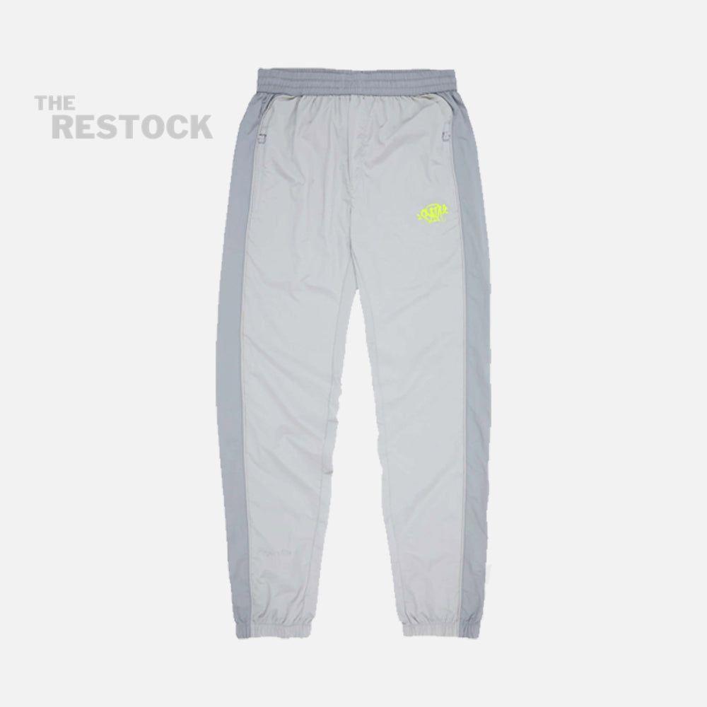 Syna World Logo Shell Tracksuit - Light Grey / Volt