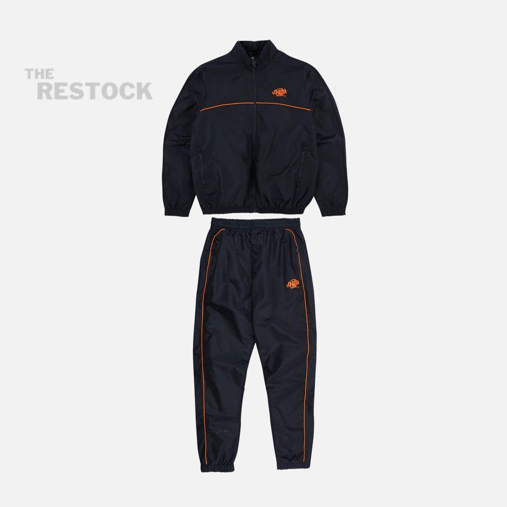 Syna World Logo Shell Tracksuit - Black / Orange