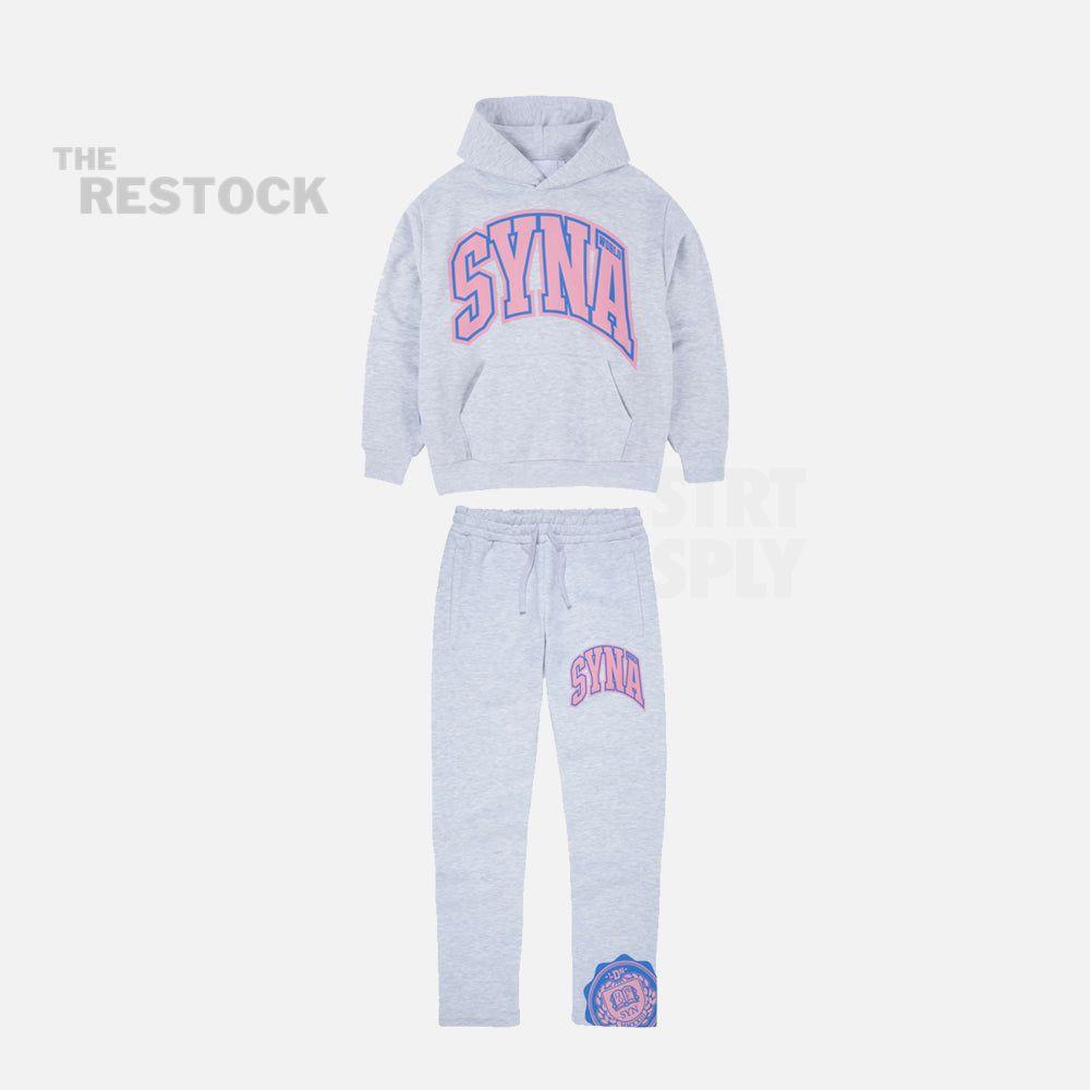 Syna World College Logo Tracksuit - Grey / Pink