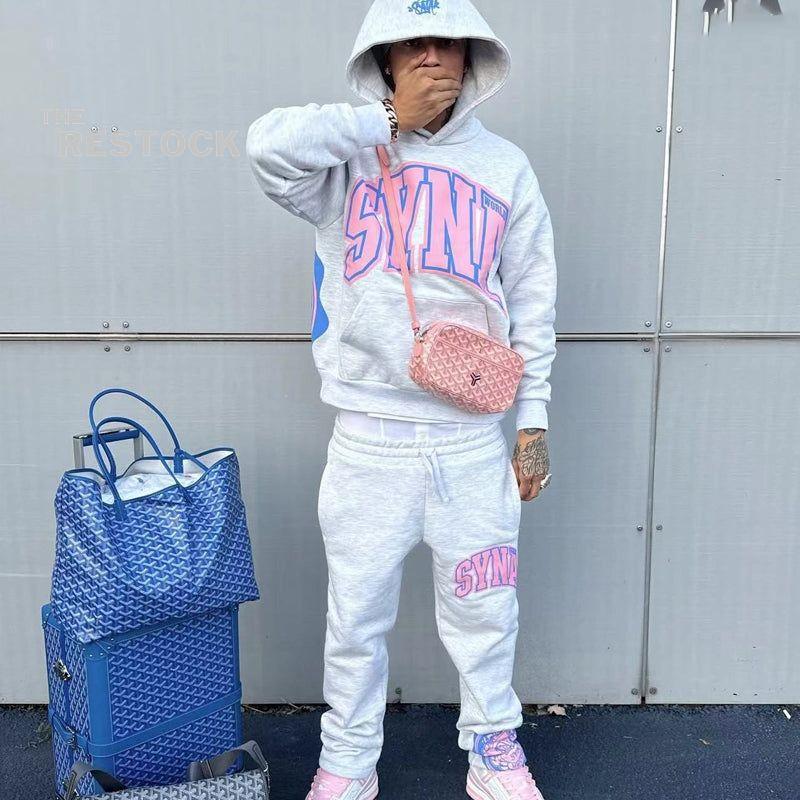 Syna World College Logo Tracksuit - Grey / Pink