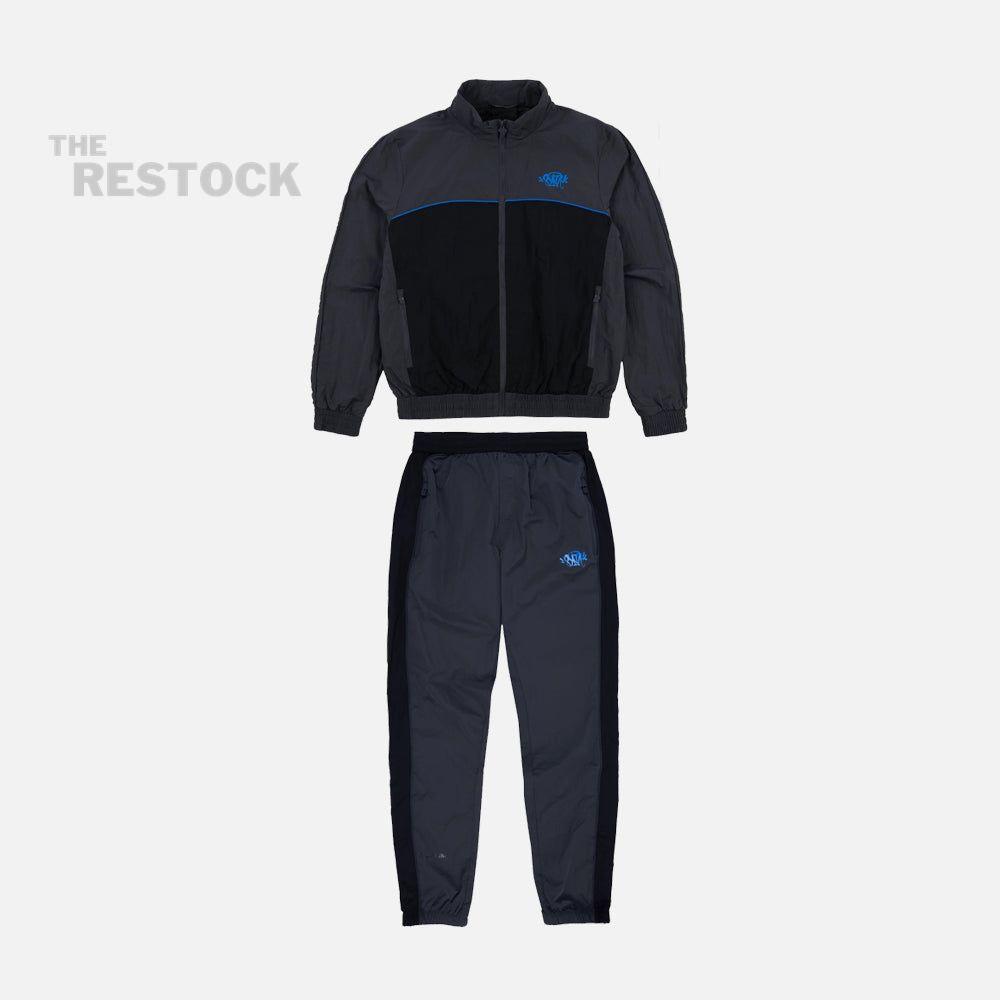 Syna World Logo Shell Tracksuit - Black / Grey / Blue
