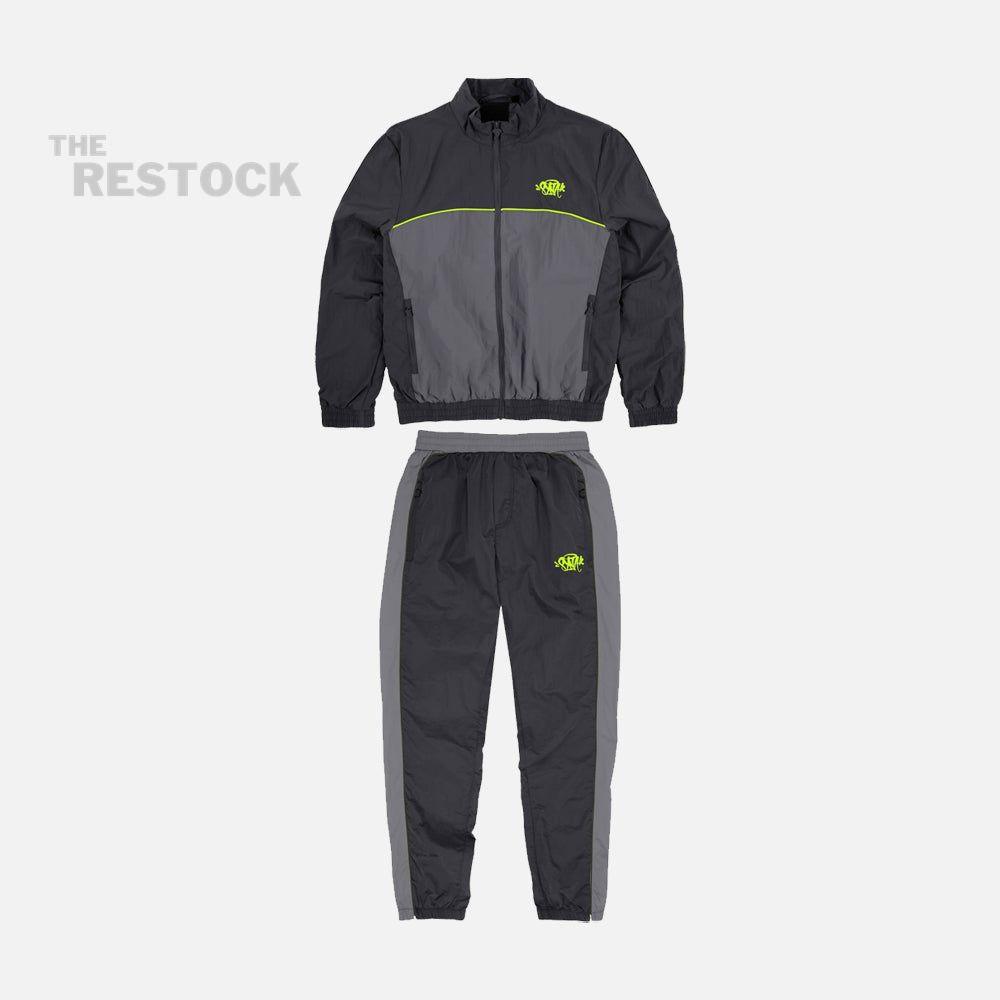 Syna World Logo Shell Tracksuit - Black / Grey / Volt
