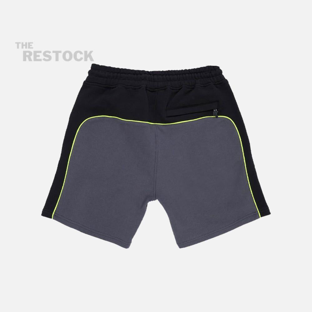 Syna World Team Pipe Shorts - Black / Grey / Volt Green