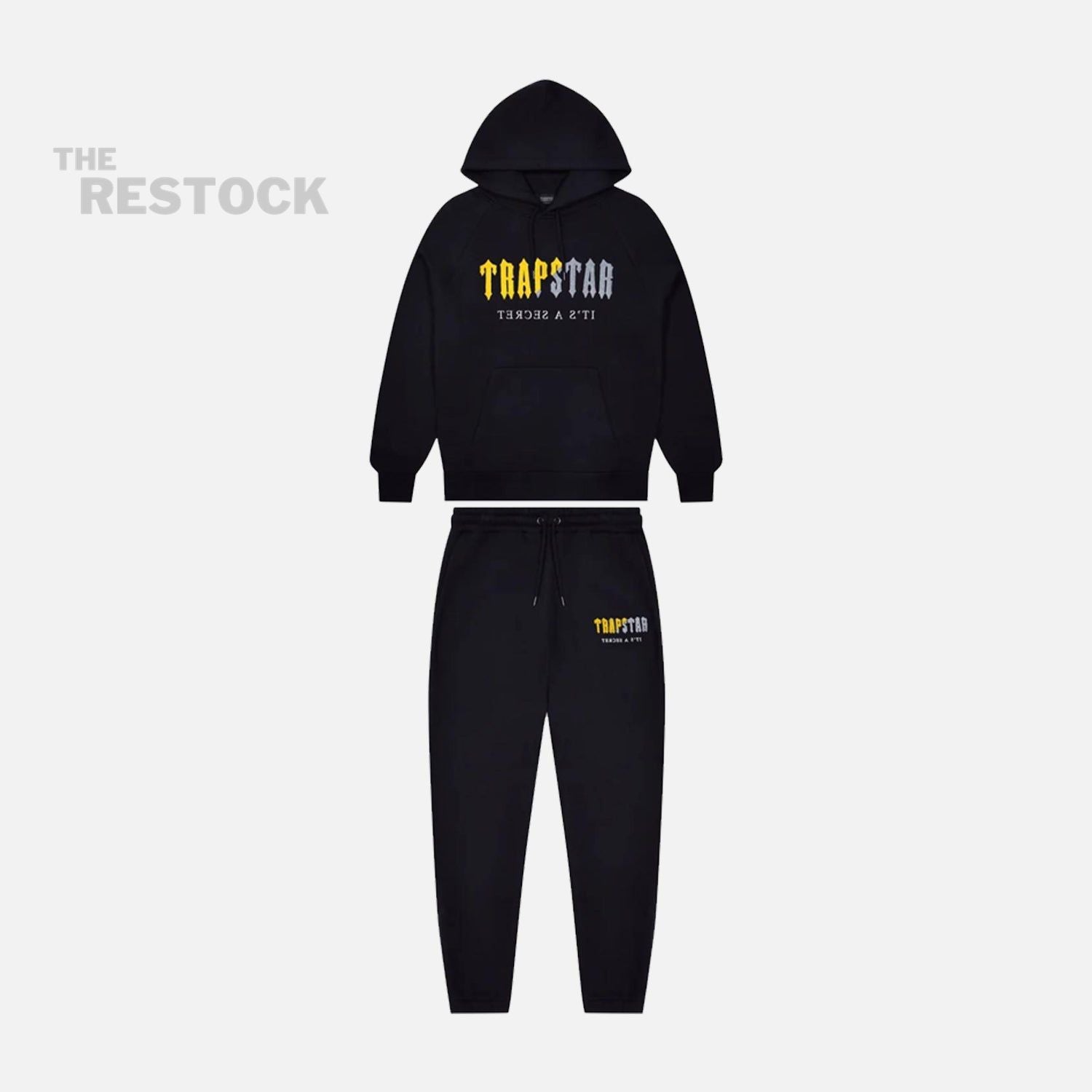 Trapstar Chenille Decoded Hooded Tracksuit - Black / Yellow